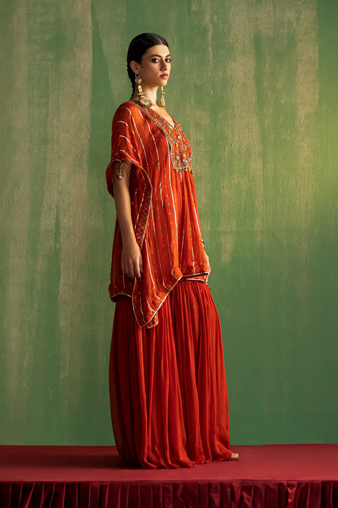 Nyla Rust Kaftan Set